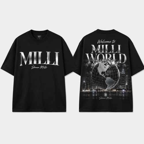 SHAUN MILLI WORLD GRAPHIC TEE SHIRT